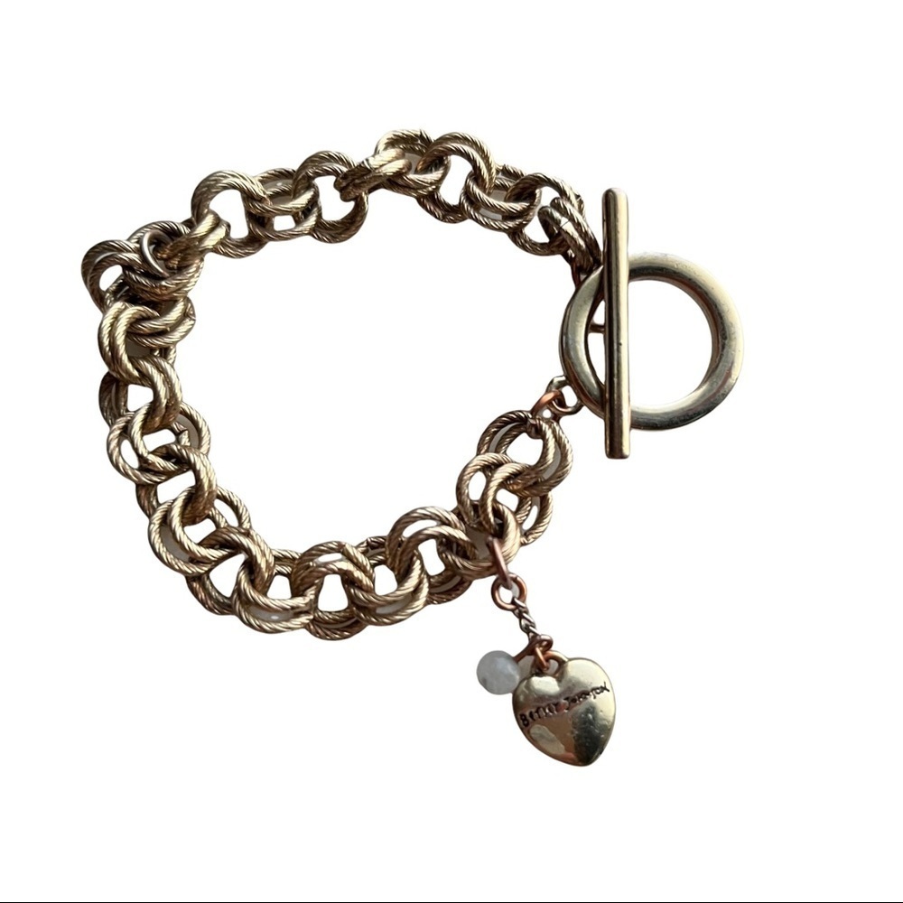 BETSEY JOHNSON Gold Charm Bracelet + Earrings - Picture 8 of 11